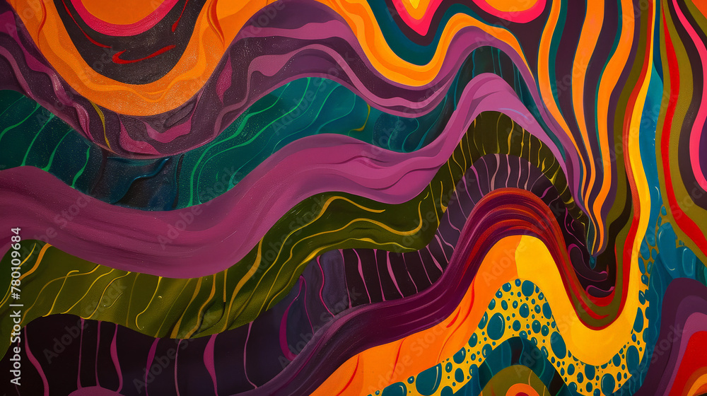 Psychedelic Oil Dance: Abstract Color burst. Generative AI Psychedelic Oil Dance: Abstract Color burst. Generative AI