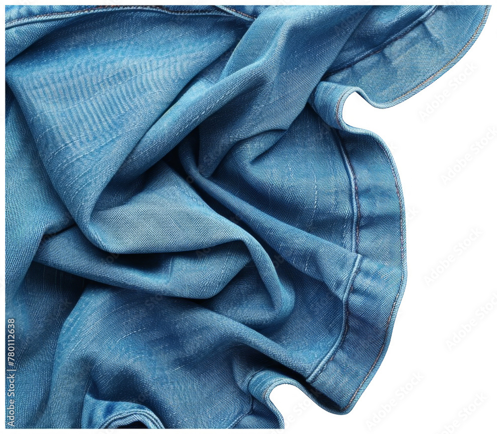 Fototapeta premium Pair of Blue Jeans LayeredTransparent PNG Background