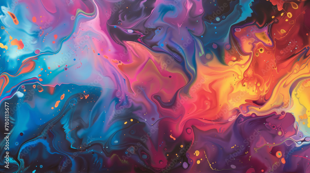 Psychedelic Oil Dance: Abstract Color burst. Generative AI Psychedelic Oil Dance: Abstract Color burst. Generative AI