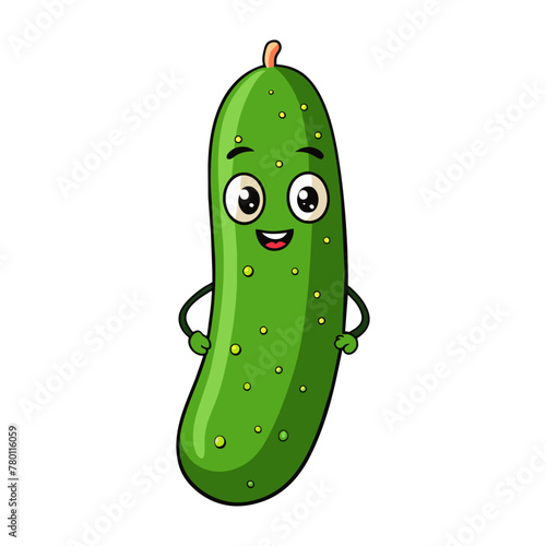 Cucumber cartoon character