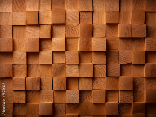 Wooden blocks form an abstract rice-shaped texture for backgrounds © Llama-World-studio
