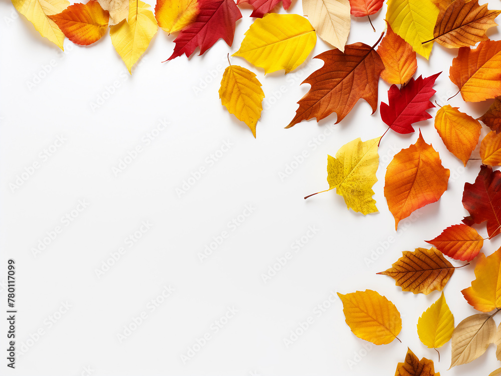 Autumn leaves texture provides a backdrop for text