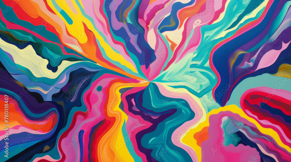 Psychedelic Oil Dance: Abstract Color burst. Generative AI Psychedelic Oil Dance: Abstract Color burst. Generative AI