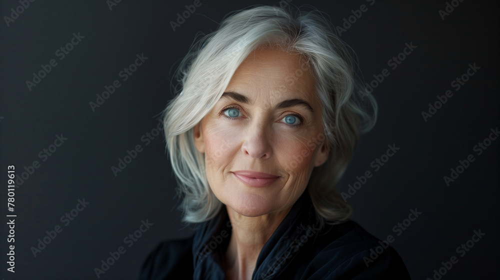portrait of beautiful mature woman close up head shot portrait of beautiful mature woman close up head shot