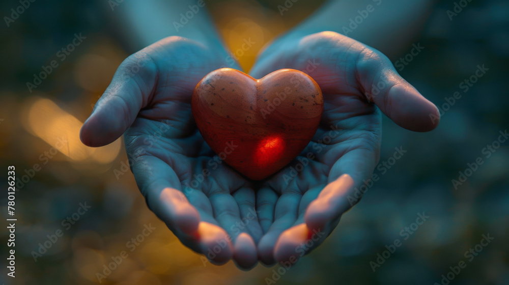 hands holding heart hands holding heart