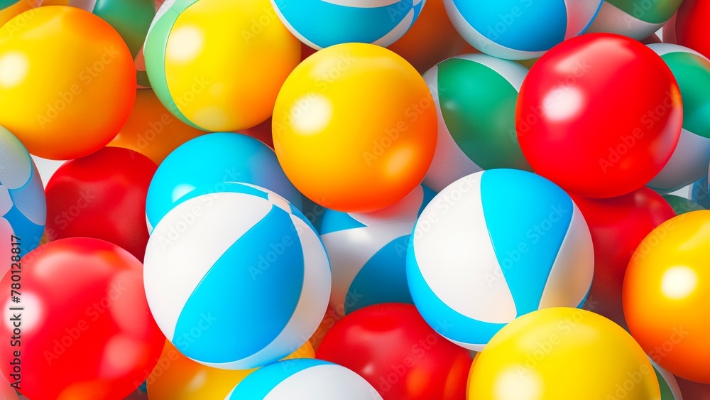 Colorful beachballs background. Colorful beachballs background.