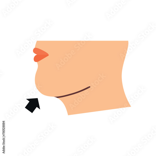 Chin icon clipart avatar logotype isolated vector illustration