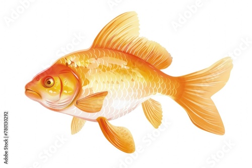 White background with colorful fish illustration.