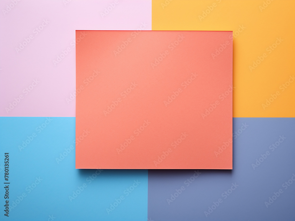 Colored paper backdrop featuring an eraser as part of the composition