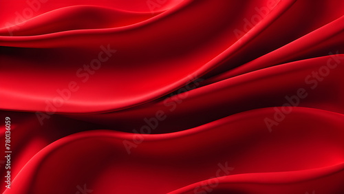 abstract 3d render red silk background 