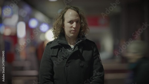 Wallpaper Mural Portrait of Thoughtful Young Male Person Thinking Worried Lost Traveling Torontodigital.ca