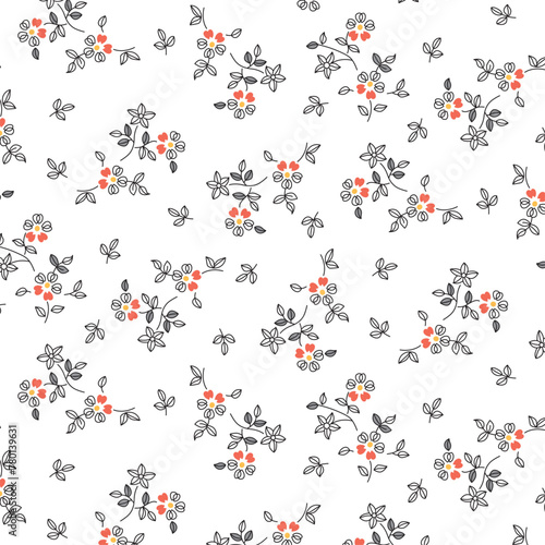 Crispy daisies and flowers pattern