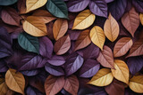 Colorful Autumn Leaves Background Creating a Textured Fall Tapestry