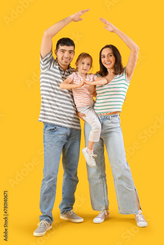 Happy family dreaming about...