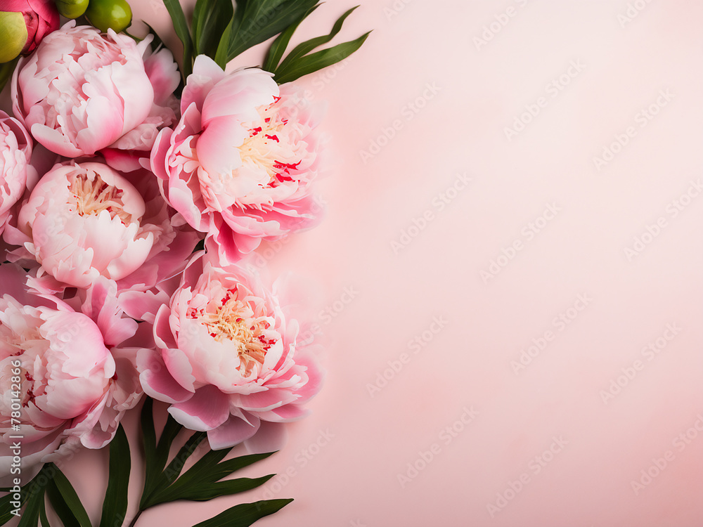Floral greeting card mockup for International Women's Day