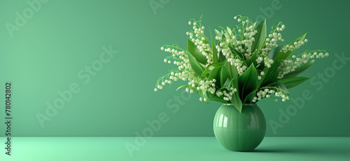Wonderful Bouquet of lilies of the valley in a vase