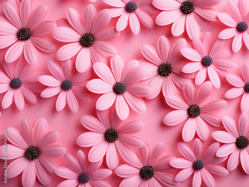Background adorned with a repeating pattern of small pink flowers Background adorned with a repeating pattern of small pink flowers
