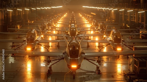 Drone Fleet in Hangar