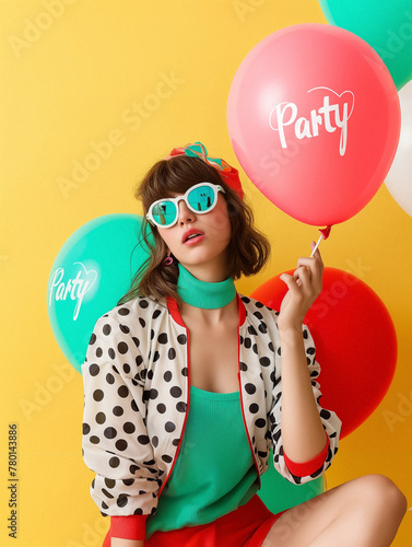 Vibrant Celebration: A Modern Retro Party Look