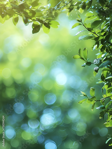 Gentle Blurred Background  Bokeh Effects Evoking Forest or Garden Ambiance