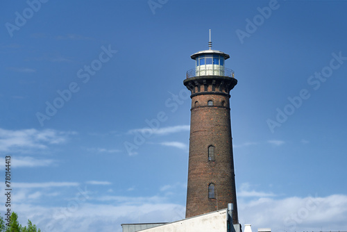 restored historic lighthouse from the end of the 19th century in the cologne district of ehrenfeld