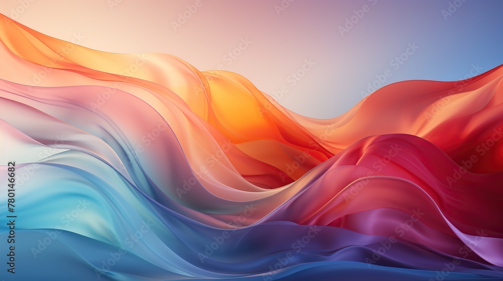 abstract background with multicolored silk or satin wavy folds