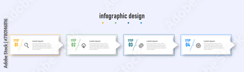 Creative template infographic design template. timeline with 4 steps, options. can be used for workflow diagram, info chart, web design. vector illustratio