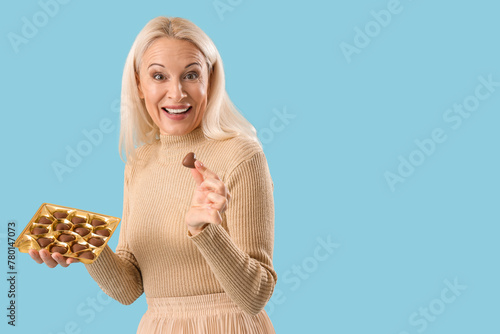 Mature woman with heart-sha...