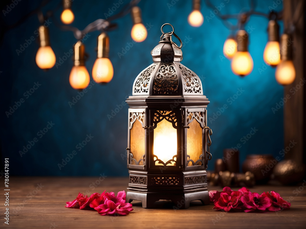 The theme of Eid-al-Adha, the Feast of Sacrifice. Image of an Arabic lantern design. The theme of Eid-al-Adha, the Feast of Sacrifice. Image of an Arabic lantern design.