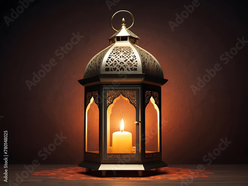 The theme of Eid-al-Adha, the Feast of Sacrifice. Image of an Arabic lantern design.