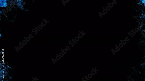 Abstract particles being blown away to uncover what is underneath. A abstract transition using particles or sand with a transparent background for easy editing. ProRes 4444 4KUHD .MOV