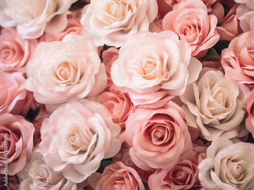 Retro-filtered soft-color roses form a soothing background