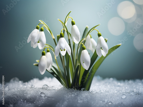 The arrival of spring marked by the graceful snowdrop