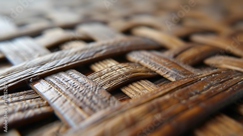 A Detailed Close-Up: Capturing the Intricate Texture of Wicker Weave