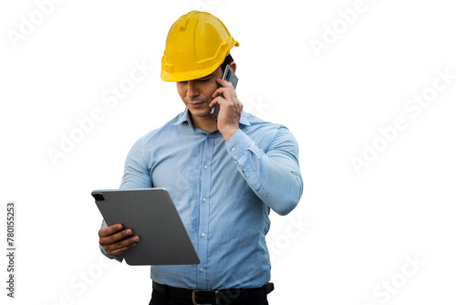 workers, engineers, staff, port maintenance, walkie talkie equipment, Tablet equipment for management