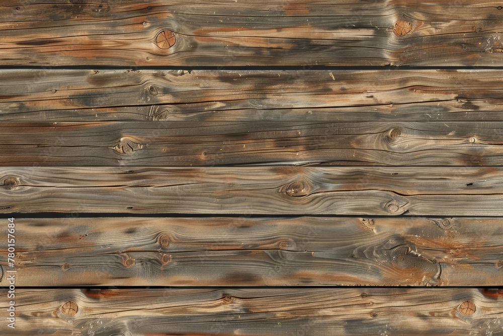 Weathered brown wooden planks texture background, rustic timber surface illustration