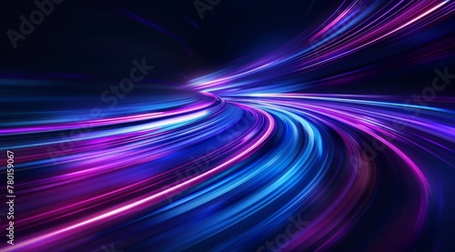 Abstract Swirl of Neon Lights