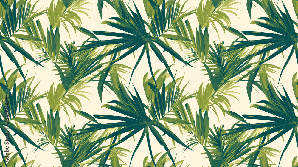 Fototapeta premium Majesty palm, royal green layers, luxurious pattern