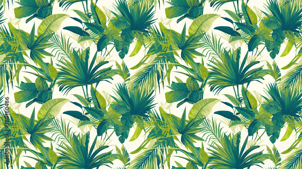 Majesty palm, royal green layers, luxurious pattern