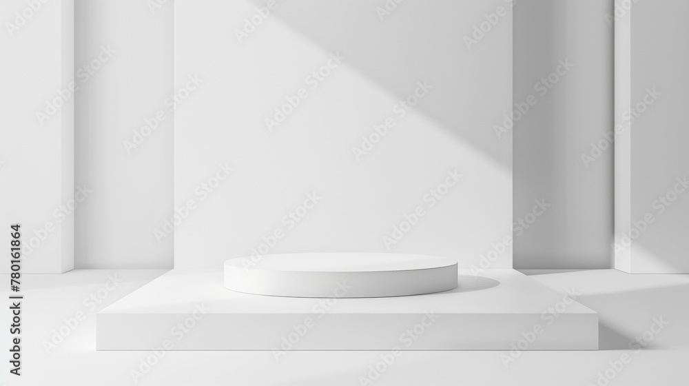 With a pristine white background and no distractions this minimalist podium exudes a sense of calm and simplicity. Perfect for showcasing . . With a pristine white background and no distractions this minimalist podium exudes a sense of calm and simplicity. Perfect for showcasing . .