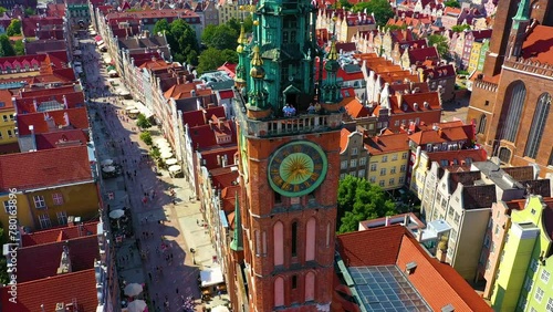 Aerial view of the Museum of Gdansk - Main Town Hall