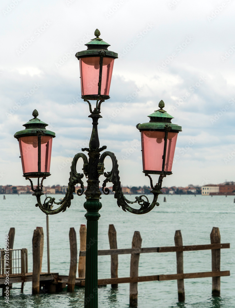Public lighting lamp, Venice, Italy