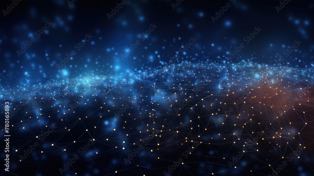 Abstract Particle in Digital IT Technology Background