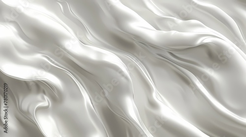 modern sleek white silk wave smooth texture background 