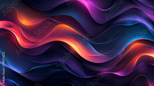 Premium background Dark light purple wave background, modern luxury style