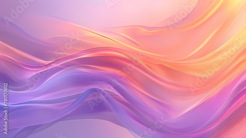 Modern Abstract wave silk fabric textured gradient background  wallpaper with color theme of Neon purple And gold 