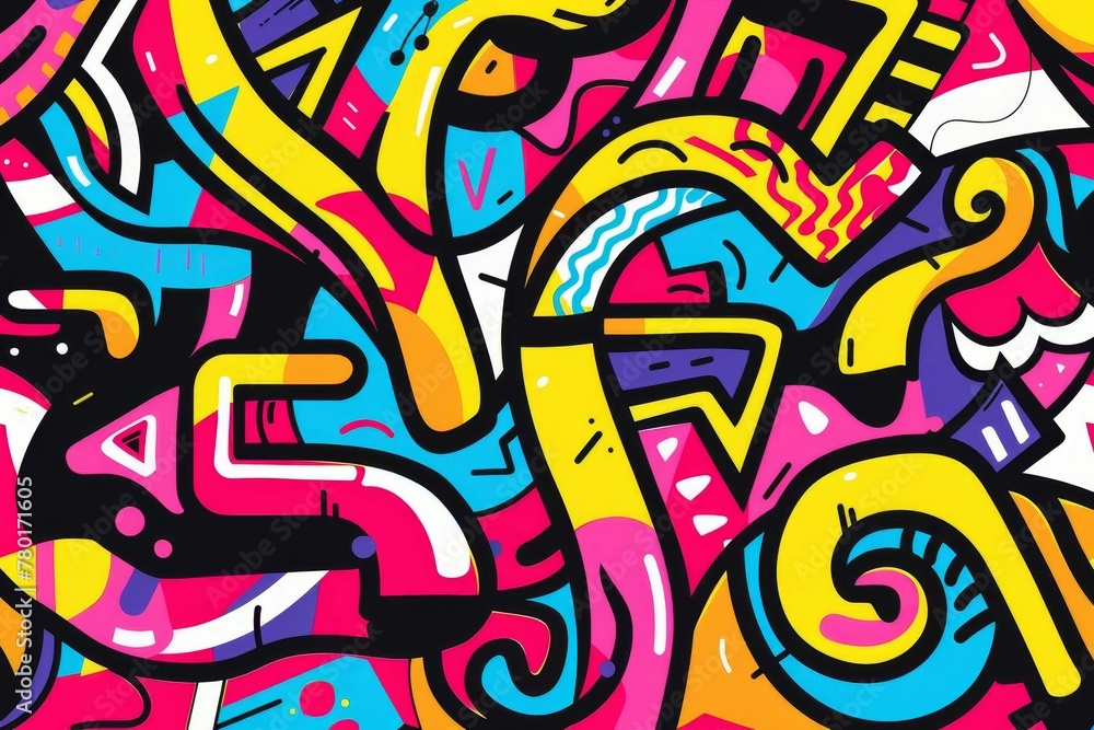 Vibrant and Playful Abstract Pop Art Background, Creative and Energetic Design for Various Projects