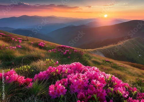 A breathtaking sunrise over the Carpathian Mountains