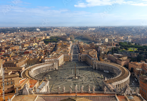 View on Saint Peter's square in Vatican from Saint Peter's basilica 