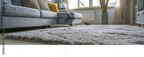 A carpet cleaning service in action